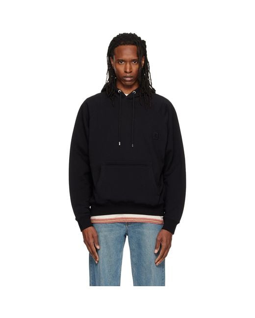Wooyoungmi Black Logo Hoodie for men