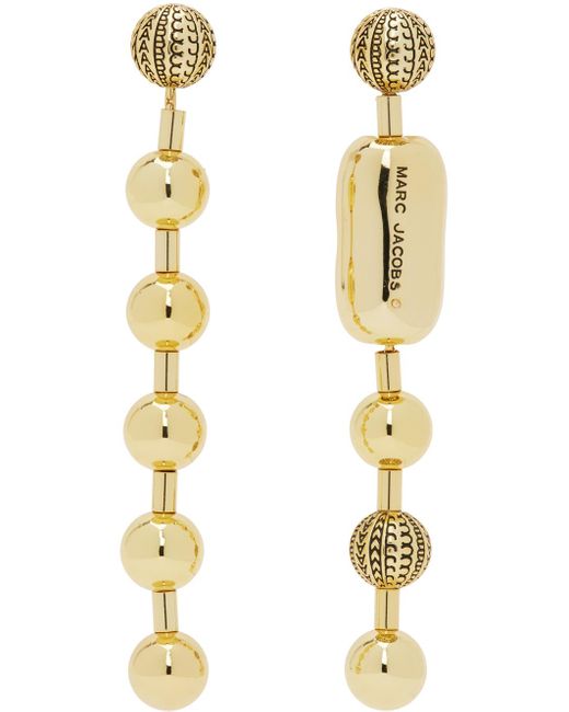 Marc Jacobs Multicolor Gold 'the Monogram Ball Chain' Earrings