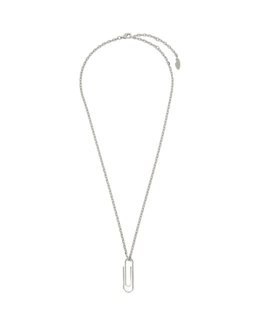 Off-White c/o Virgil Abloh Metallic Off- Paperclip Necklace for men