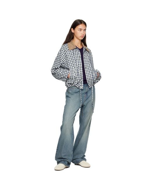 Barbour Blue Ovingham Gingham Casual Jacket