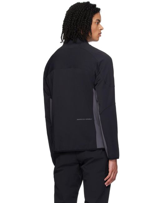 Manors Golf Black Zip Sweater for men