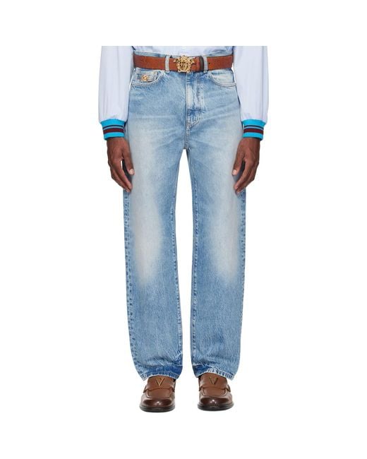 Versace Blue Pencil Jeans for men