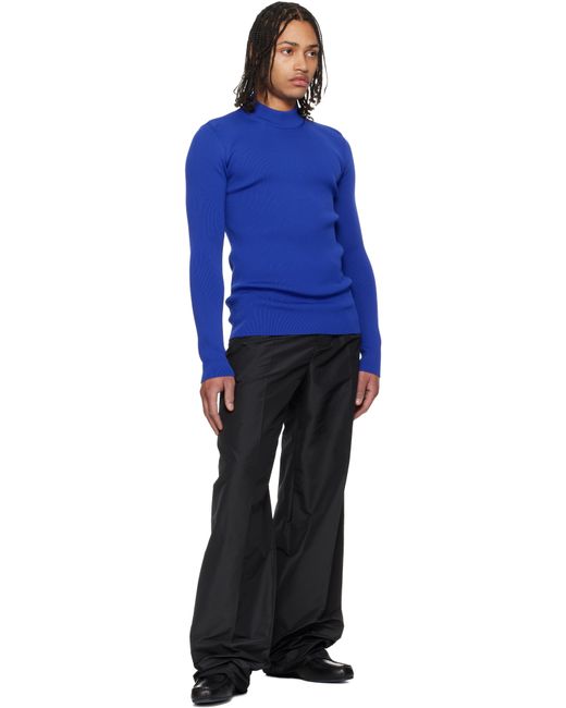 Jil Sander メンズ ブルー モックネック 長袖セーター 【公式通販】