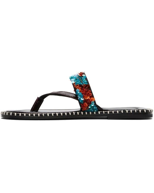 Dries Van Noten Black Embellished Sandals