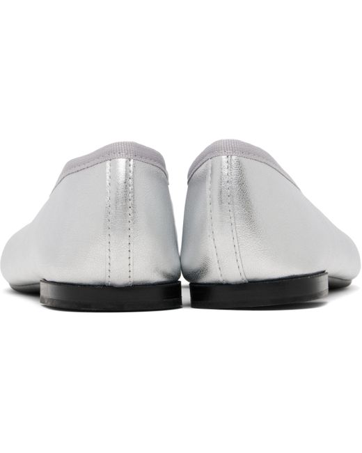 Ballerines Lilouh Argentées À Bout En Amande Repetto en coloris Black