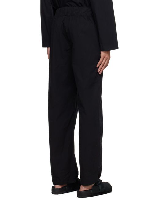 Tekla Black Drawstring Pyjama Pants for men