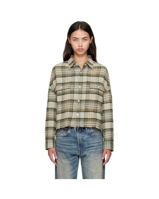 R13 Multicolor Cropped Work Shirt