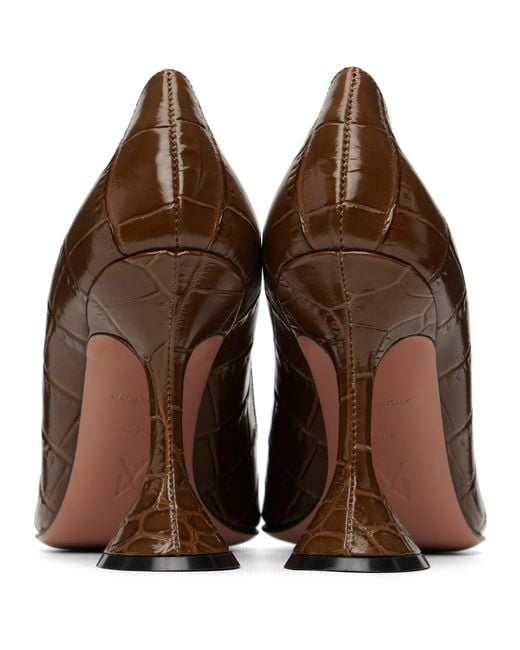 AMINA MUADDI Brown Ami Pump 95 Heels