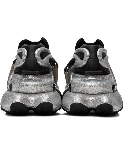 Balmain Gray Unicorn Sneakers for men