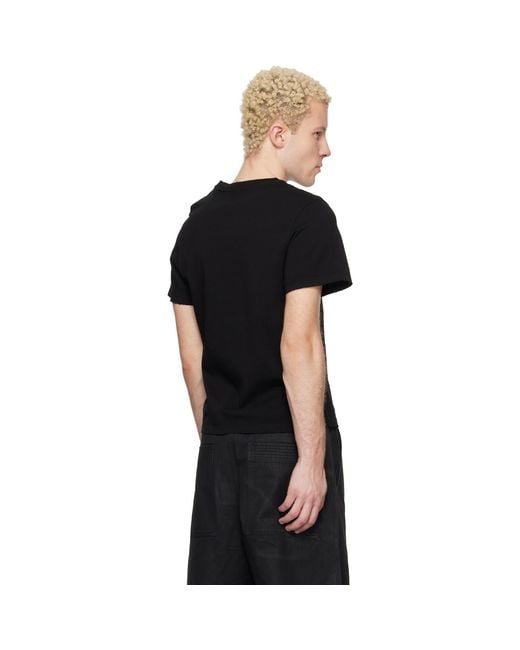 Det Blev Sent Black Cropped T-Shirt for men