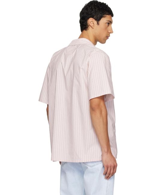 Lanvin White Striped Bowling Shirt for men