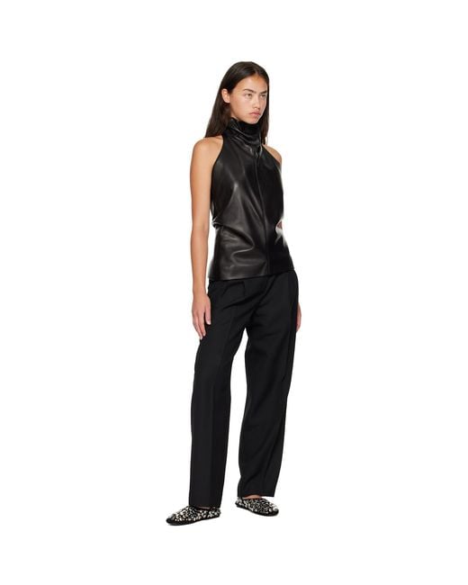 Khaite Black Rone Leather Top