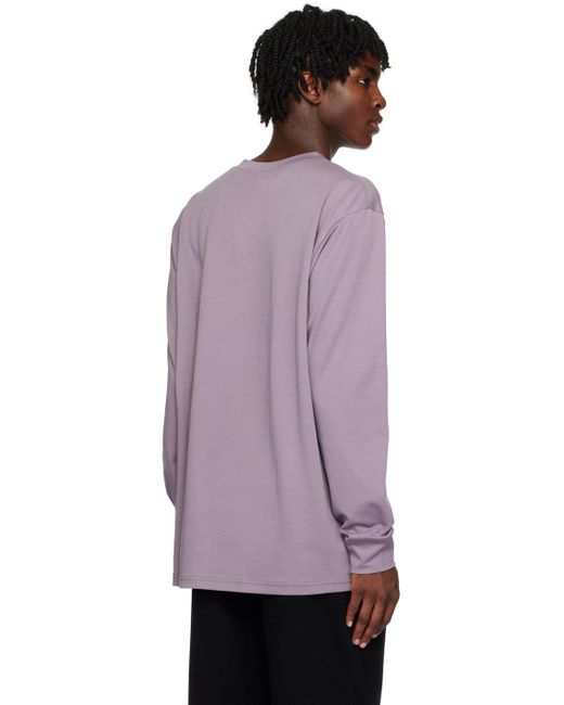 Attachment Purple Double-face Long Sleeve T-shirt for men