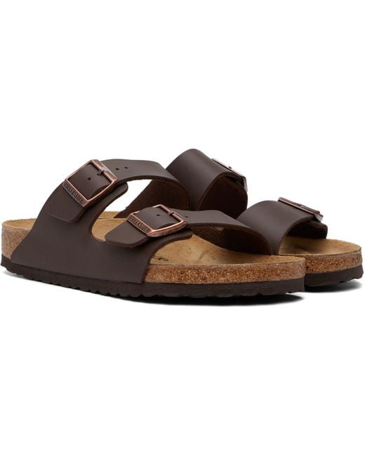 Birkenstock Brown Regular Arizona Sandals for men