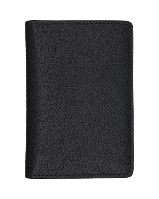 Maison Margiela Black Four Stitches Card Holder for men
