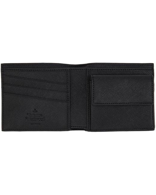 Portefeuille noir en cuir saffiano à poche pour monnaie Vivienne Westwood pour homme en coloris Black