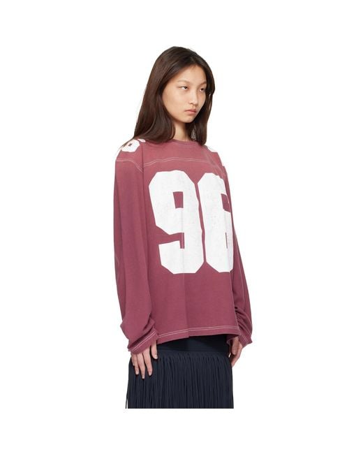 Acne Red Logo Jersey T-Shirt