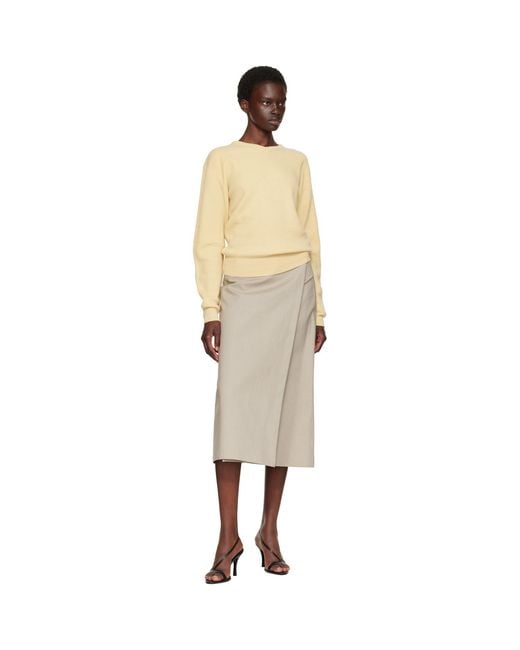 TONYWACK Natural Superfine Wool Commando V-Neck Sweater