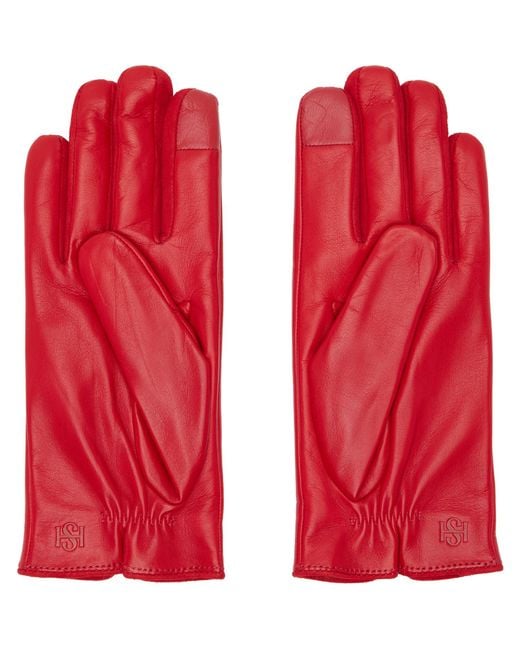 Handsome Stockholm Red Ssense Exclusive Essentials Gloves for men