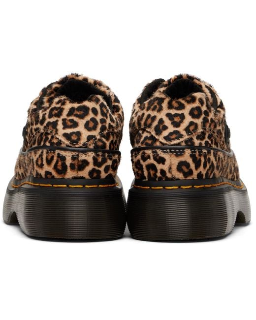 Dr. Martens Black Tan Buzz 5-Eye Leopard Derbys