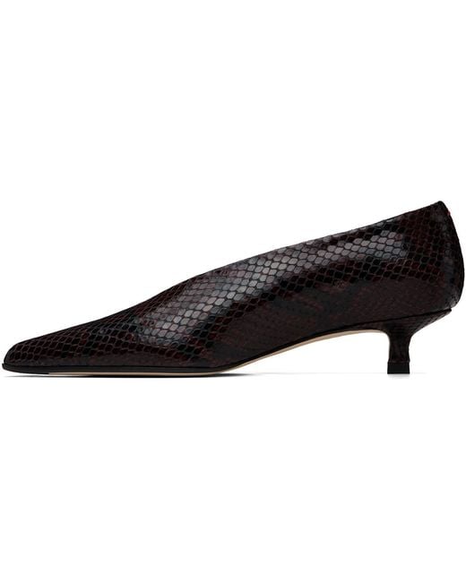 Aeyde Black Burgundy Clara Pointed-Toe Heels