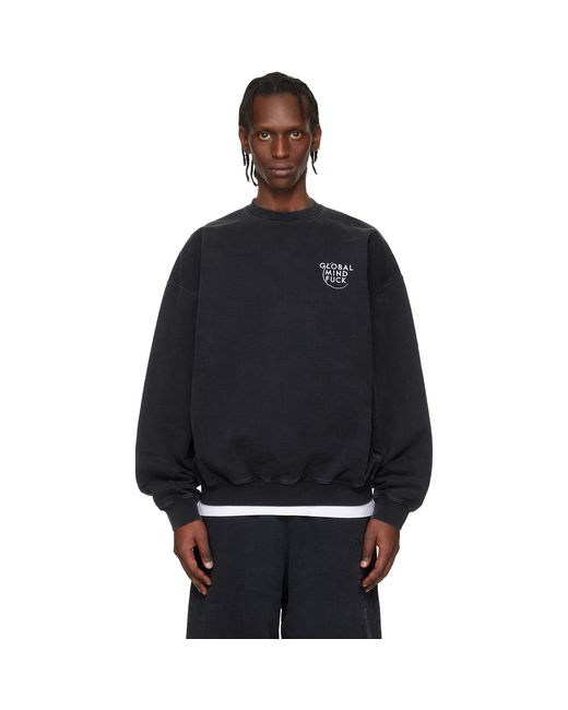 Vetements Black 'Global Mf' Sweatshirt for men