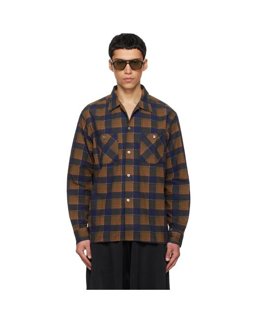 Needles Black One-Up Printed Flannel Shirt for men