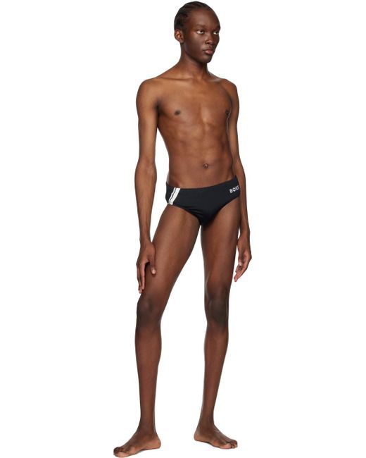 BOSS by HUGO BOSS Embroide Swim Briefs in Black for Men | Lyst Australia