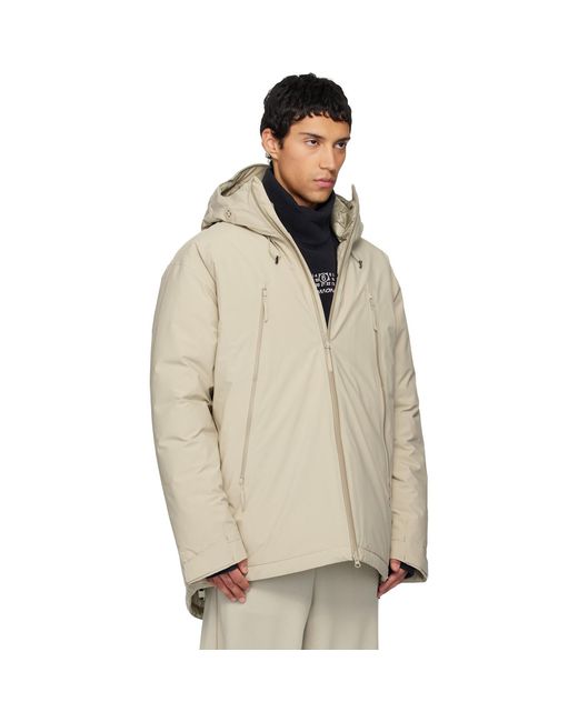 MM6 by Maison Margiela Natural Off- Salomon Edition Hooded Down Jacket for men