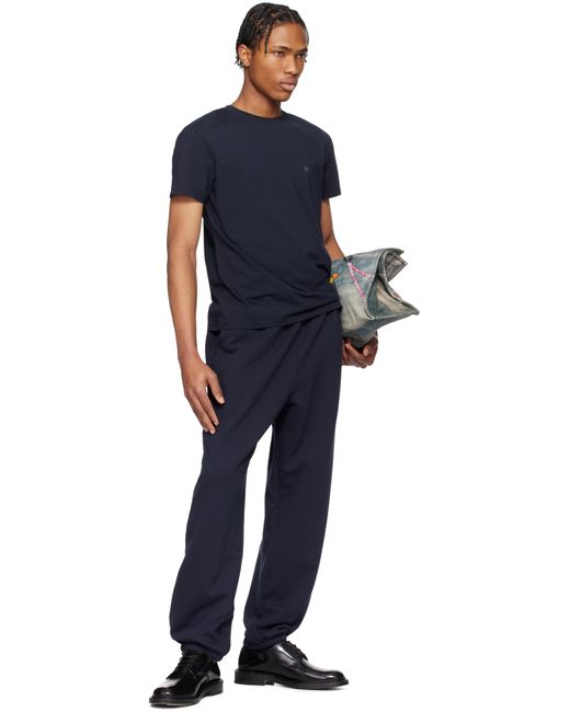 Acne Blue Organic Cotton Sweatpants for men