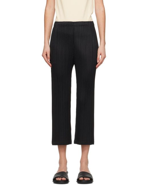 Pleats Please Issey Miyake Black Monthly Colors February Trousers