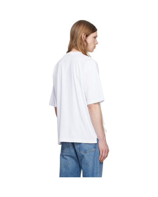 DSquared² White Rebel Tags Loose Fit T-Shirt for men
