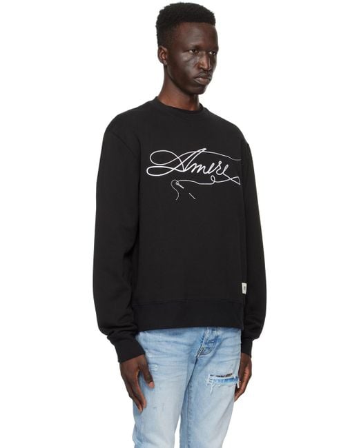Amiri Black Stitch Sweatshirt for men