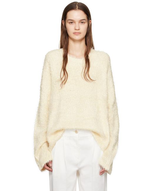 Totême  Natural Toteme Off-white Crewneck Sweater