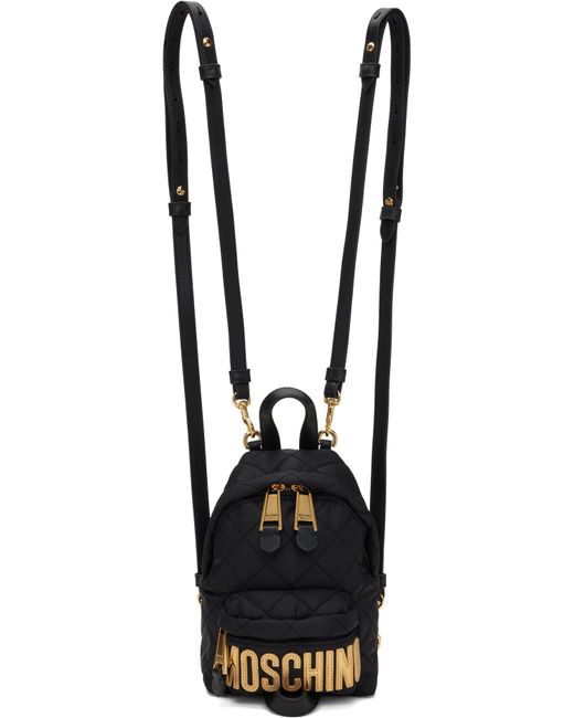 Moschino ブラック キルティング バックパック Black