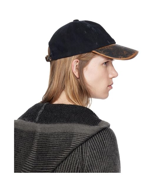 MMIC Black Patina Brim Cap for men