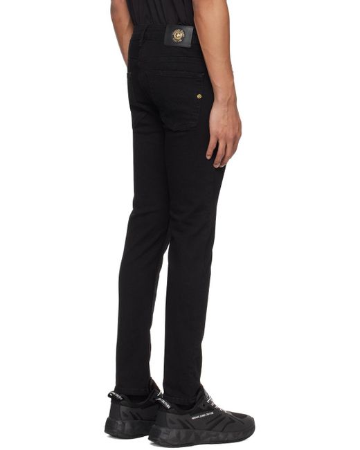 Versace Black V-emblem Jeans for men