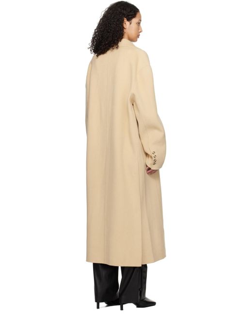 Nanushka Natural Beige Veda Coat