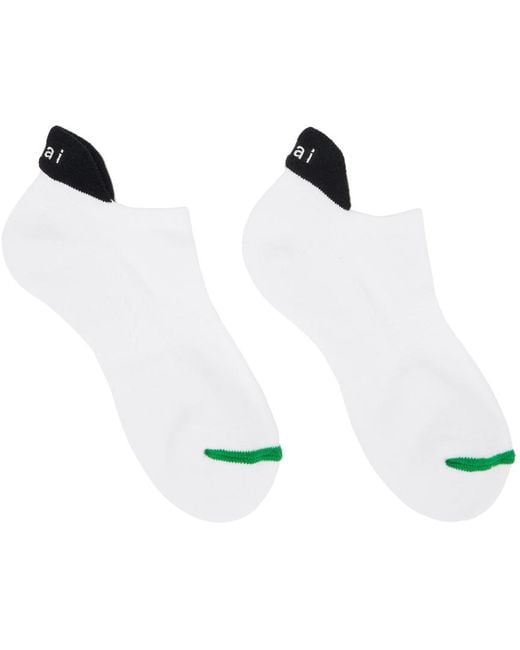 Sacai White Footies Socks for men