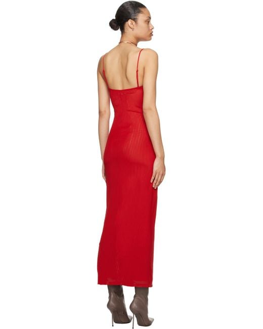 Miaou Ssense Exclusive Red Thais Maxi Dress