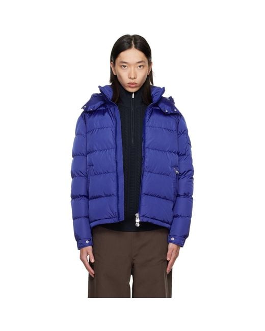 Moncler Blue Maya Short Down Jacket for men