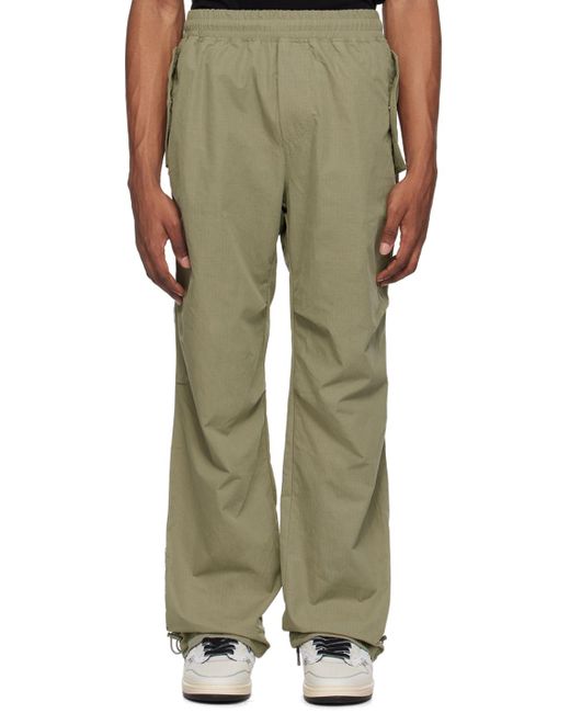 Represent Green Parachute Cargo Pants for men