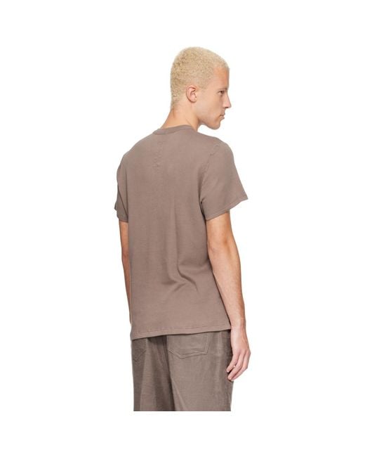 Rick Owens Gray Taupe Tower Short Level T-shirt for men