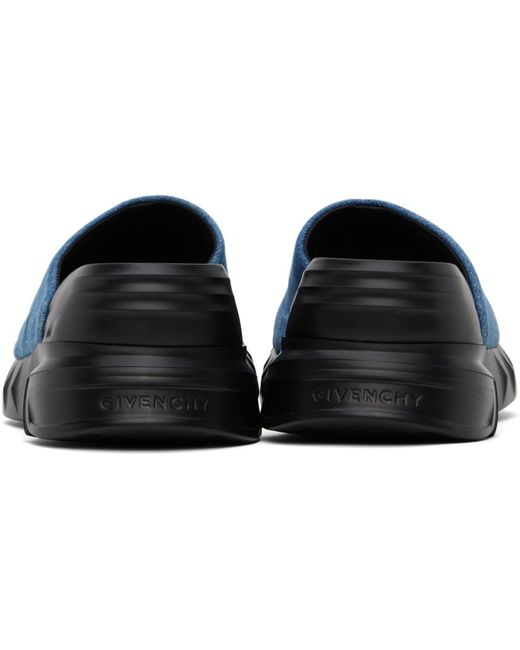 Sandales à talon compensé noir et bleu à semelle marshmallow Givenchy en coloris Blue