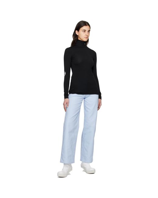 Raf Simons Black Blue Wide Leg Jeans