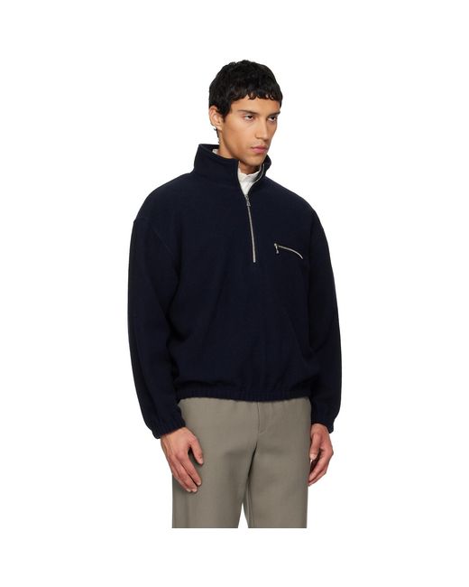 Rier Blue Ssense Exclusive Fleece Jacket for men