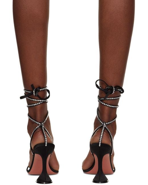 AMINA MUADDI Brown Vita Crystal Heeled Sandals