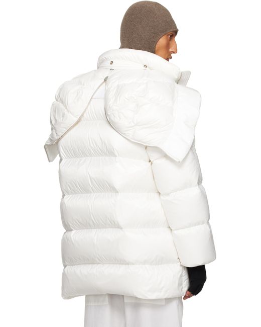 メンズ Rick Owens Moncler + オフホワイト Cyclopic フードジャケット White