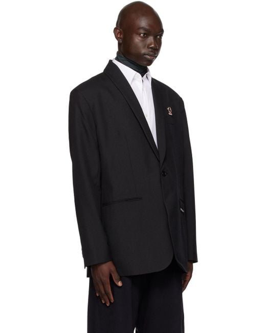 Raf Simons Black Fred Perry Edition Blazer for Men | Lyst