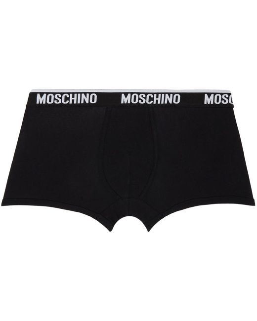Ensemble de deux boxers noirs Moschino pour homme en coloris Black
